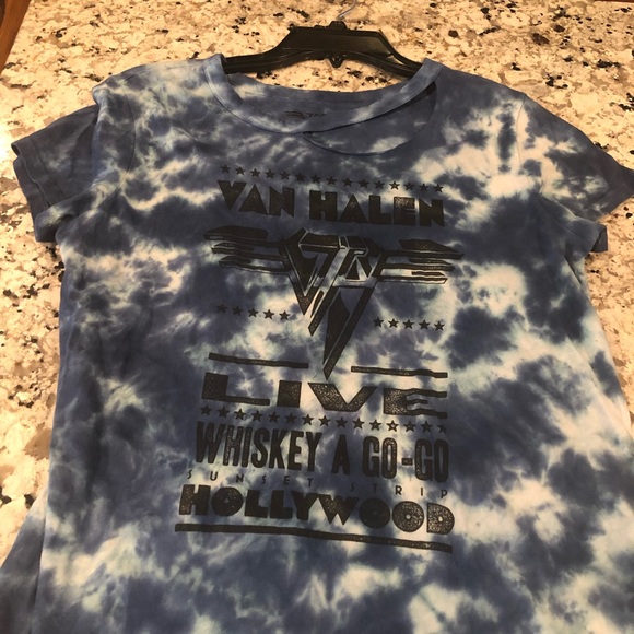 VAN HALEN tie dye Whiskey a go go Hollywood tee - Picture 4 of 8